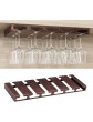 WOAIAI 36cm 14in 3 Rows Stemware Wine Glass Rack Under Cabinet,Iron Hanging Glasses Display Storage - B0B2MVXDQDE