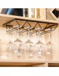 WOAIAI Wine Glass Rack,Kitchen Under Cabinet Stemware Holder Iron Wine Glass Storage Hanger - B0B2MX6VXWQ