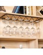 WOAIAI Wine Glass Rack,Kitchen Under Cabinet Stemware Holder Iron Wine Glass Storage Hanger - B0B2MX6VXWQ