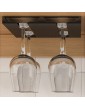 WOAIAI Wine Glasses Rack Stemware Rack Under Cabinet Holds 2-4 Glasses for Cabinet Kitchen Bar - B0B2MWDQCNG
