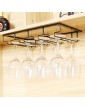 YOPAY 2 Pack Wine Glass Rack Under Cabinet Metal Stemware Holder for Bar Home Kitchen Wine Glass Organizer Storage Hanger Easy to Install 4 Rows 40cm - B08GKCQ4D6T