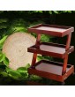3 Tier Shelf Trolley Natural Bamboo Space Saver Wood Kitchen Trolley Organiser Cart Island Storage Basket 61x41x75cm Black Red Color : Black - B081XL2S8CS