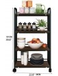 FABAX Utility Rolling Cart Storage Cart Multifunction Island Kitchen Cart With Open Shelves For Kitchen Home Office Garage Bathroom Storage Trolley Storage Trolley Color : C - B08MQ2RNCJP