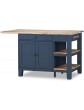 Florence kitchen island with cupboard drawers and shelves. Large kitchen island with limed acacia top. - B07KFJQXWFN