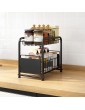 PBTRM Slide-Out Kitchen Rack 2-Tier Utility Storage Shelf Small Kitchen Islands And Carts with Storage And Drawers Kitchen Organization Shelf Liquor Dining Coffee Cart,A,36 * 16 * 21cm - B09NW3T96BR