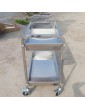 RTYUI 2 Tier Stainless Steel Utility Cart With Wheels Kitchen Island Trolley Serving Cart Catering Storage Shelf With Locking Wheels For Hotels Restaurant Home Use 75 * 40 * 83.5Cm - B0B12NCDKWX