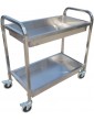 RTYUI 2 Tier Stainless Steel Utility Cart With Wheels Kitchen Island Trolley Serving Cart Catering Storage Shelf With Locking Wheels For Hotels Restaurant Home Use 75 * 40 * 83.5Cm - B0B12NCDKWX