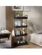 SOLEJAZZ 4-Tier Storage Trolley Cart Slide-out Slim Rolling Utility Cart Mobile Storage Shelving Organizer for Kitchen Bathroom Laundry Room Bedroom Narrow Places Plastic Black - B087P9N859T
