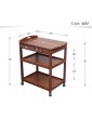 Vivarry Kitchen Island Trolley,Removable Wood Box Container,Wood Look Utility cart,Storage Cart Shelves,with Wire Drawers and 4 Wheels - B081CL68J3K