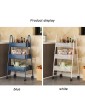 YYQ SHOP Kitchen Cart 3 layers Kitchen Shelves trolley Trapezoid Storage Cart with Lockable Wheels Mobile Utility Cart Island Cart - B07ZCYPV9PL