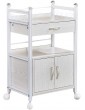 YYQ SHOP Storage Cart With drawers and lockers,Kitchen Shelves Service Cart European pattern and crystal ball decoration Island Cart 50 * 35 * 83.5cm - B07ZQ8Y6XSM