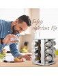 12-Jar Spice Rack Revolving Spice Rack Countertop Spice Tower Stainless Steel Carousel Tower Spice Organizer with 12 Empty Glass Spice Jars Herb and Seasoning Storage Organization for Kitchen - B08P16CQC9H