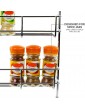 Andrew James Spice Rack 4 Tier for Wall or Cupboard Mounting | Suitable for Spice Jars and Spice Jars | Includes Mounting Material | Chrome-Plated - B0077CWJQWL