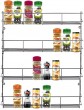 ASAB Cupboard Spice Rack Organiser Kitchen Herb Storage Unit Door or Wall Mounted Chrome Plated Metal Shelf Tiered Jars and Bottles Holder 4 Tier - B076ZJ7WV5K