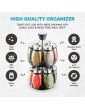 Belwares Herb and Spice Rack with 12 Glass Jar Bottles Revolving Countertop Carousel Herbs and Spices Set for Kitchen Counter - B01EG6UN7IQ