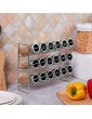 defway Free Standing Spice Rack 3 Tier Spice Rack Organiser with 18 Empty Glass Spice Jars Large Kitchen Spice Rack with 36 DIY Labels for Counter Top Silver - B08HLYW45XD