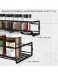 GEEDIAR Spice Rack Organiser 4 Pack 2 Size Hanging Wall Metal Spice Holder Kitchen Shelf without Drilling Self-adhesive Spice Rack with Hooks & Stickers for Kitchen Cabinet Deco Bathroom Black - B08NDBHVMWM