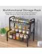 KZOPOGL spice racks free standing Spice Storage Rack ，for Bathroom Kitchen powder room Countertop Storage，with 8 HooksBlack - B09MM18CP1D