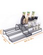 Nalmals Spice Rack Organiser 3-Tier Spice Racks Free Standing with Protective Railing Expandable Spice Organiser for Kitchen Cupboard & Pantry Spice Storage Black - B08FC7DM1KD