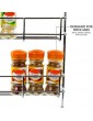 Ossian Chrome Spice Rack Wall Mounted Home Kitchen Space Saving Storage Solution Holder and Organiser Neatly Stores and Organises Herbs and Spices Jars Packets and Bottles 4 Tier - B0858X3GLLW