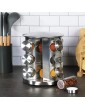 Revolving Spice Rack 12 Glass Shaker Jars Included | Stainless Steel Countertop Kitchen Organiser Holder | Standing Herbs & Spice Seasoning Storage Tower | 360° Rotation | M&W - B093X4H1LWP