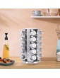 Rotating Spice Rack 20-Jar Spice Rack Stainless Steel Spice Rack Empty Glass with Labels for Countertop Spice Rack Tower Organizer with silicone funnel for Kitchen Spices - B097D3MJDLX