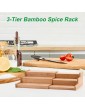 Spice Racks Expandable Bamboo 3 Tier Spice Rack Holder Tiered Spice Sauce Rack Non Skid Storage Step Shelf Kitchen Organizer Spice Rack Organiser Countertop Display Shelf - B09CGJG3J1D