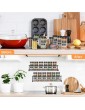 Spice Racks Organiser 4 Tier Hanging Stainless Steel Spice Racks Wall Mounted with Adhesive Stickers & Screws Kitchen & Pantry Shelf for Spices and Condiments Spice Jars Black - B096Y5G48BT