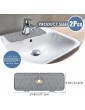 2PCS Silicone Faucet Mat for Kitchen Sink Kitchen Faucet Sink Splash Guard Behind Faucet Rubber Faucet Water Catcher Sink Draining Pads Drying Mat for Kitchen & Bathroom - B0B2PKF67TF