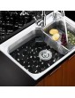 Cremlank Pebble Sink Mat PVC Eco-friendly Kitchen Adjustable Dish Drying Mats Sink Protector Liner Pad Black - B09LVB7TRGU