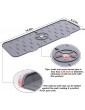 Kitchen Sink Mat Kitchen Faucet Silicone Sink Splash Guard Faucet Handle Drip Catcher Tray Foldable Silicone Catchpads with Dotted Faucet Absorbent Mat Sinks Protectors for Kitchen Bathroom Grey - B09ZPLQ1PVX
