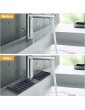 Sink Splash Guard Silicone Faucet Mat for Kitchen Sink Foldable Sink Mat Behind Faucet Faucet Handle Drip Catcher Tray Drain Drying Pad Countertop Protector for Kitchen Bathroom Bar RV 1.5 H - B09XXM2H1XC