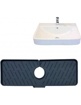 Splash Guard for Sinks Silicone Tap Absorption Mat Absorbent Mat for Taps for Sink Faucet Wrap Around Mat at Kitchen Bathroom Motorhome Bar - B09XHNLRWSB