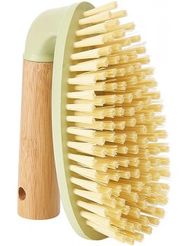 A'Domo RX-CLE-8212 Rixx Bamboo and Recycled Plastic Scrubbing Brush with Handle Green - B07G48CLMPE