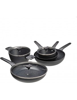 Battery Moneta 8 Pieces YES Cookware and Pans Coated Aluminum Compatible with Induction Hobs - B07X93GVCBP
