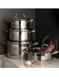 Bergner Gourmet Cookware Set with Lid Stainless Steel Silver 30 x 30 x 30 cm - B009LHZ6B6Q
