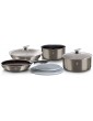 BERLINGER HAUS 9 pcs cookware Set Metallic Line Carbon Edition - B0856L3P69R