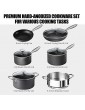 MICHELANGELO Pots and Pans Set 10 Pcs Pro. Hard Anodized Non Stick Cookware Sets with Stone Interior Non Stick Pots and Pans Set with Straining Lid & Pour Spout Pots and Pans Sets Non Stick 10 Pcs - B08CCB9DHTL