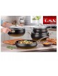 OMS Cookware 9 Piece Non Stick Granite Copper Set Glass Lids Black Gold Casserole Pan Pot Frying Pan Essential Pots and Pans Set Made in Turkey - B089QL8T9RQ