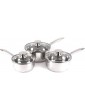 Russell Hobbs Classic Collection 3-Piece Saucepan Set Stainless Steel Silver - B07BG8NSCKO