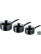 Tefal Induction G155S344 Non-Stick Cookware Set 3 Pieces-Black saucepans Aluminium - B099NFQ4RPD