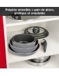 Tefal L2149902 Set of stoves and pans Ingenio 5 Essential Grey Scottish 11 Pieces All Heat except induction - B01AHQZA4MF
