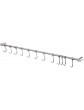 12 Hooks Wall Mounted Hanging Rail Rack For Kitchen Utensil Gadget Bathroom Holder Tool SUS 304 Solid Stainless Steel will not rust MASS DYNAMIC - B076Q6BL46E