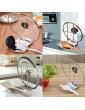 2 Pcs Pan Lid Holder Stainless steel Pot Cover Rack,Spoon Rest Shelf,Multifunctional Lid Rest Holder,Pan Racks Kitchen Organizer for All Size of Pot Lid - B08XQ9VCDLX