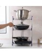 Cupboard Organiser Storage Multi-Layer Saucepan Stand Pan Lid Holder Racks for Kitchen 3 Tier - B083HHYMNHU