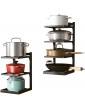Fowybe Pot Organizer Rack for Cabinet Pots and Pans Organizer Under Cabinet Pan Holders for Kitchen Cookware Rack with 3 Tiers Adjustable Heavy Duty Rustproof No Slip - B09TW41HGNC