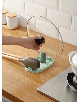 RJJ Pan Lid and Spoon Holder Kitchen Utensil Holder Pan Pot Rack Lid Rest Stand Spoon Holder for Counter and Stove Top Color : Orange - B0B2WF9P68O
