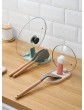 RJJ Pan Lid and Spoon Holder Kitchen Utensil Holder Pan Pot Rack Lid Rest Stand Spoon Holder for Counter and Stove Top Color : Orange - B0B2WF9P68O