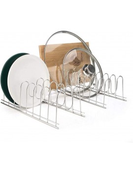 SANNO Lid Holder Organizer Rack Diversified Euro Kitchen Lid Organizer for Plates Cutting Boards Bakeware Cooling Racks Pots & Pans Serving Trays,stainless steel pack of 2 - B08LS7JHC2N