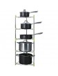 Vision4ever 5 Tier Chrome Kitchen Pot Pan Saucepan Rack Holder Organiser Stand Tidy Shelf Easy To Clean and Use - B09JDHHWR8Q
